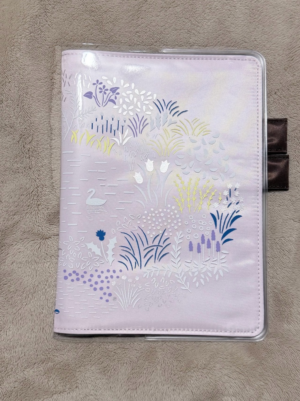 Hobonichi (cousin) A5 cover with forest lake cover on cover